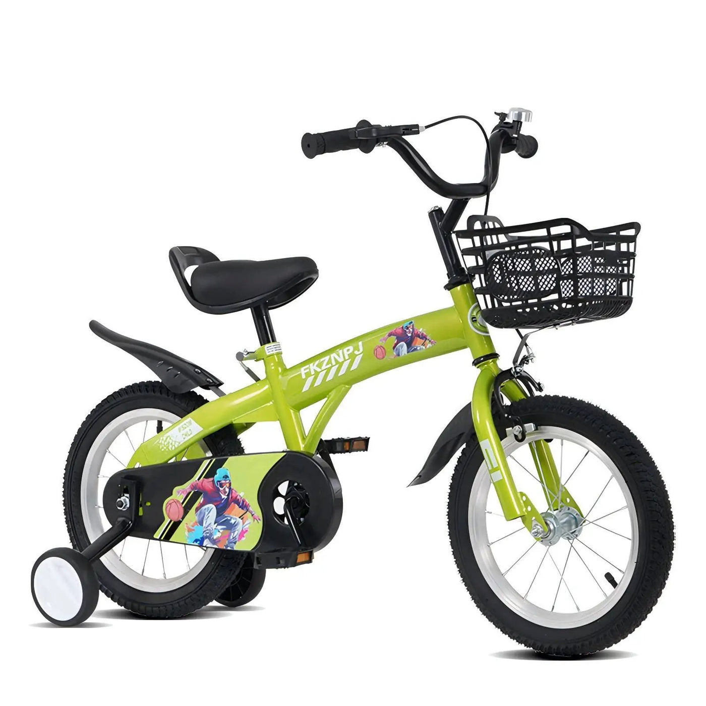 Fkznpj - 16" Sporty Kids Bike With Training Wheels And Stand Adjustable Saddle Suitable For Boys And Girls Aged 4 - 8 Years Tall Height 41 - 46" Available In A Variety Of Colors by HouseOfZazla