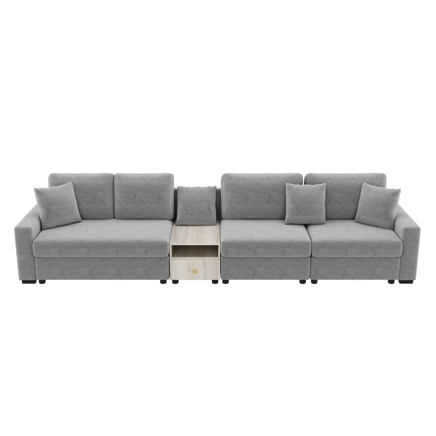 Modular Sofa Couch With Storage Armrest And Center Console by HouseOfZazla
