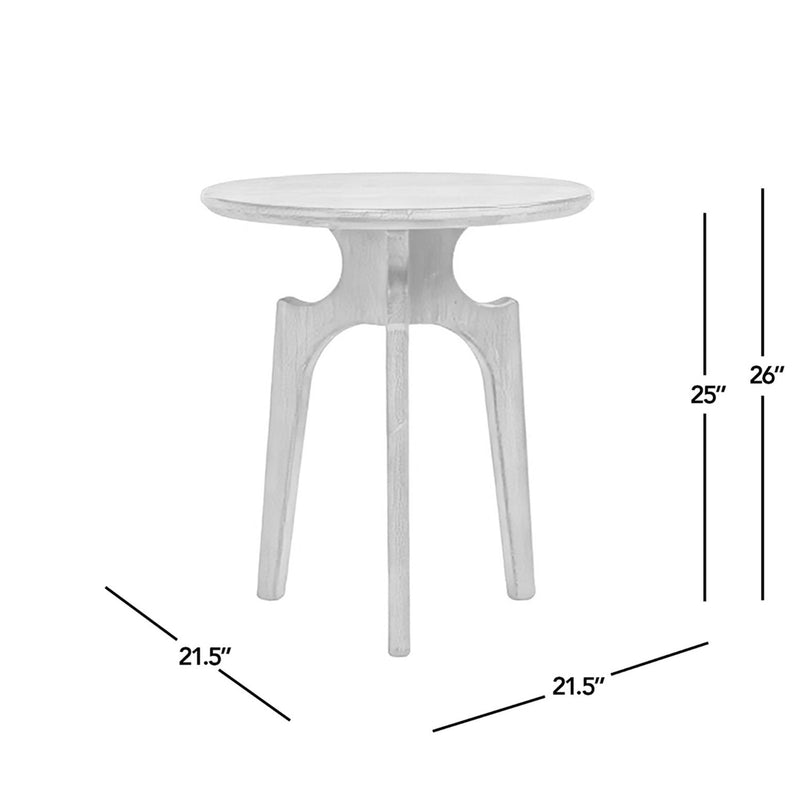 Carmel - Round Side Table - Antique Brown by HouseOfZazla