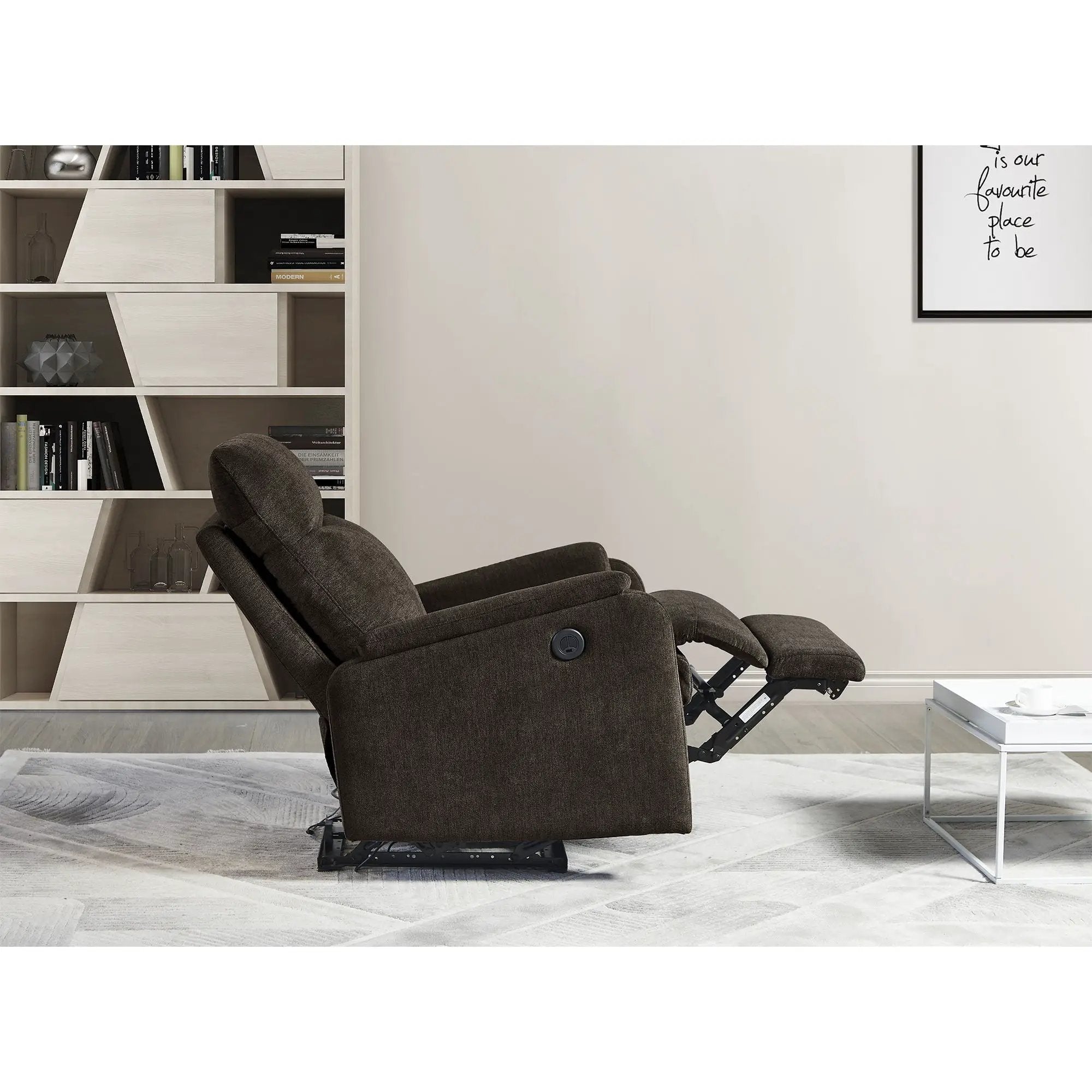 Recliner Chair With Power Function Easy Control Big Stocks, Recliner Single Chair For Living Room, Bed Room by HouseOfZazla