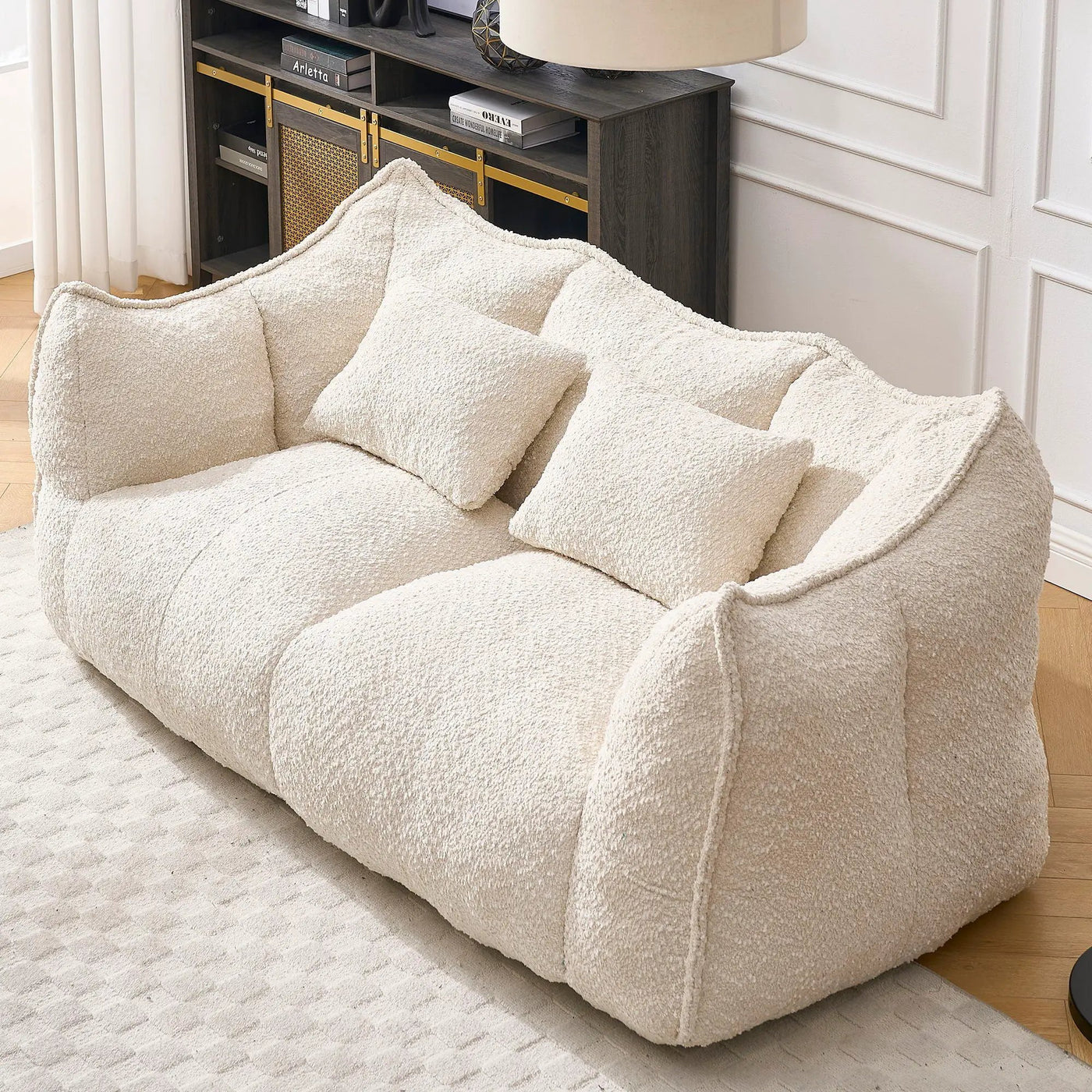 Comfortable Dual Beanbag Chair With High Resilience Foam Core For 2 People by HouseOfZazla