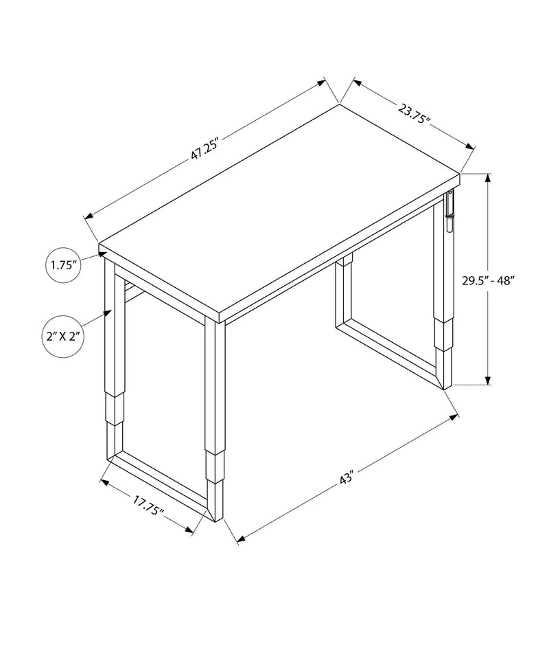 Computer Desk, Home Office, Standing, Adjustable, Laptop, Contemporary & Modern by Unique Piece Furniture