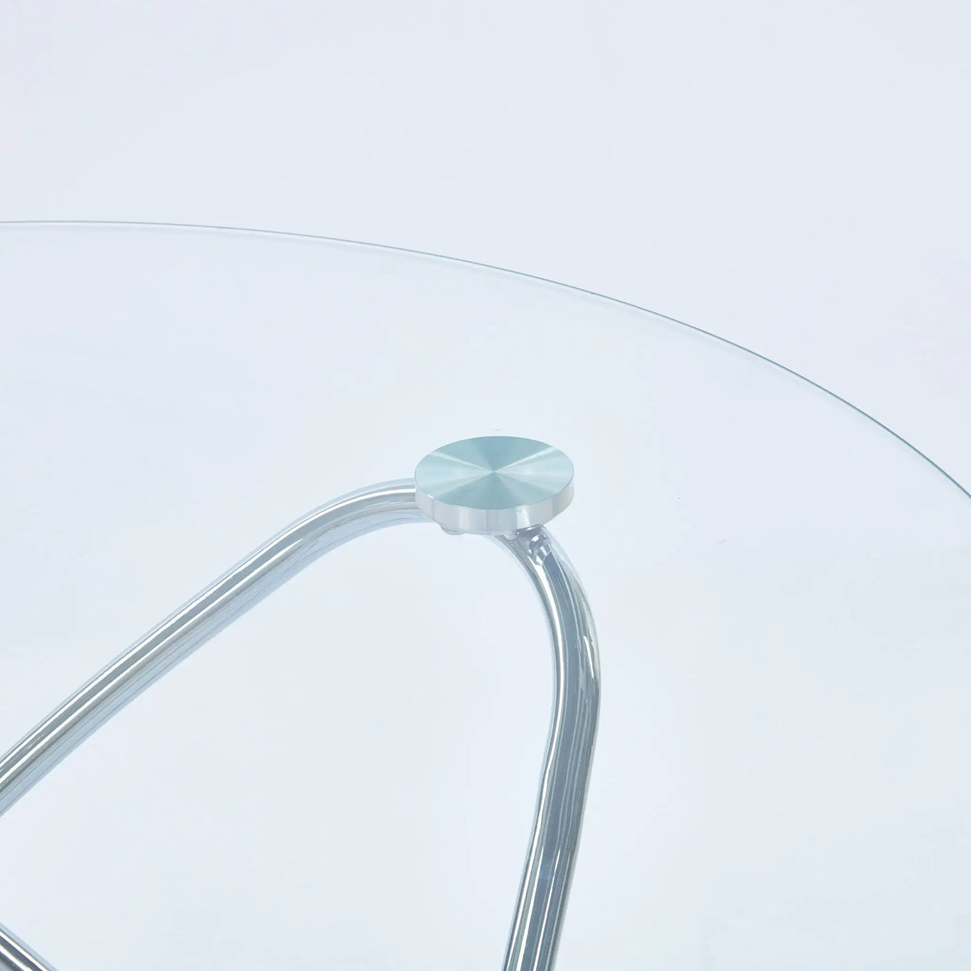 Metal Leg Dining Table With Tempered Glass Top by Unique Piece Furniture