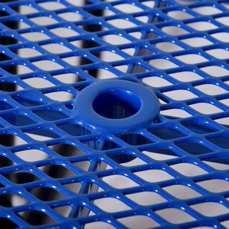 Square Outdoor Steel Picnic Table, With Umbrella Pole by Unique Piece Furniture