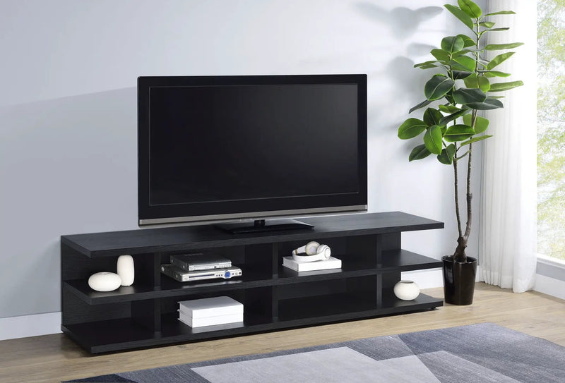 Cartmill 78-inch 2-tier TV Stand Media Console Black by Unique Piece Furniture
