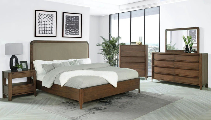 Maderia 5-piece California King Bedroom Set Walnut by Unique Piece Furniture