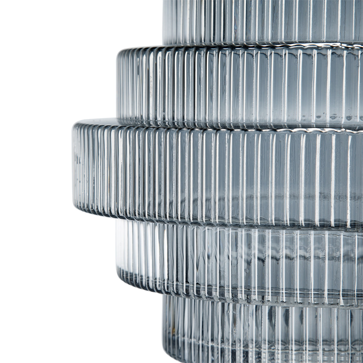 Multi-Tiered Geometric Vase with Smoked Glass Finish by HouseOfZazla