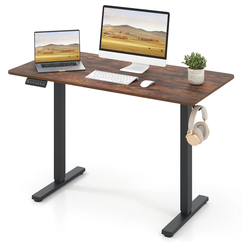 48 Inch x 24 Inch Ergonomic Electric Standing Desk with 3 Memory Settings for Home Office by DirectDeals