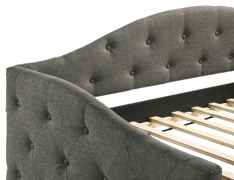 Sadie Upholstered Twin Daybed with Trundle Grey by Unique Piece Furniture