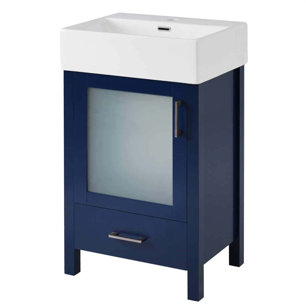 Bathroom Vanity with Ceramic Sink and Ample Storage - Blue, Green, or Black, photo 6 of 40