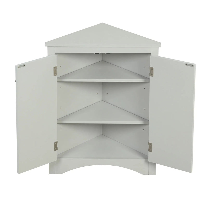Triangle Bathroom Storage Cabinet With Adjustable Shelves, Freestanding Floor Cabinet For Home Kitchen by HouseOfZazla
