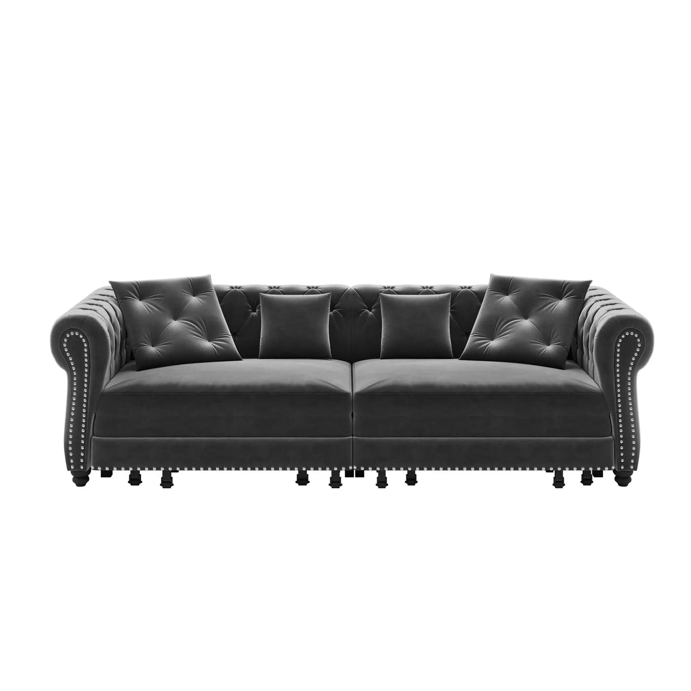3 In 1 Convertible Sleeper Sofa Bed With Movable Ottoman by HouseOfZazla