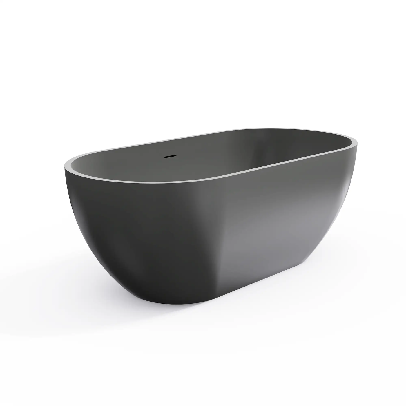 59 Inch Solid Surface Oval Freestanding Bathtub by HouseOfZazla