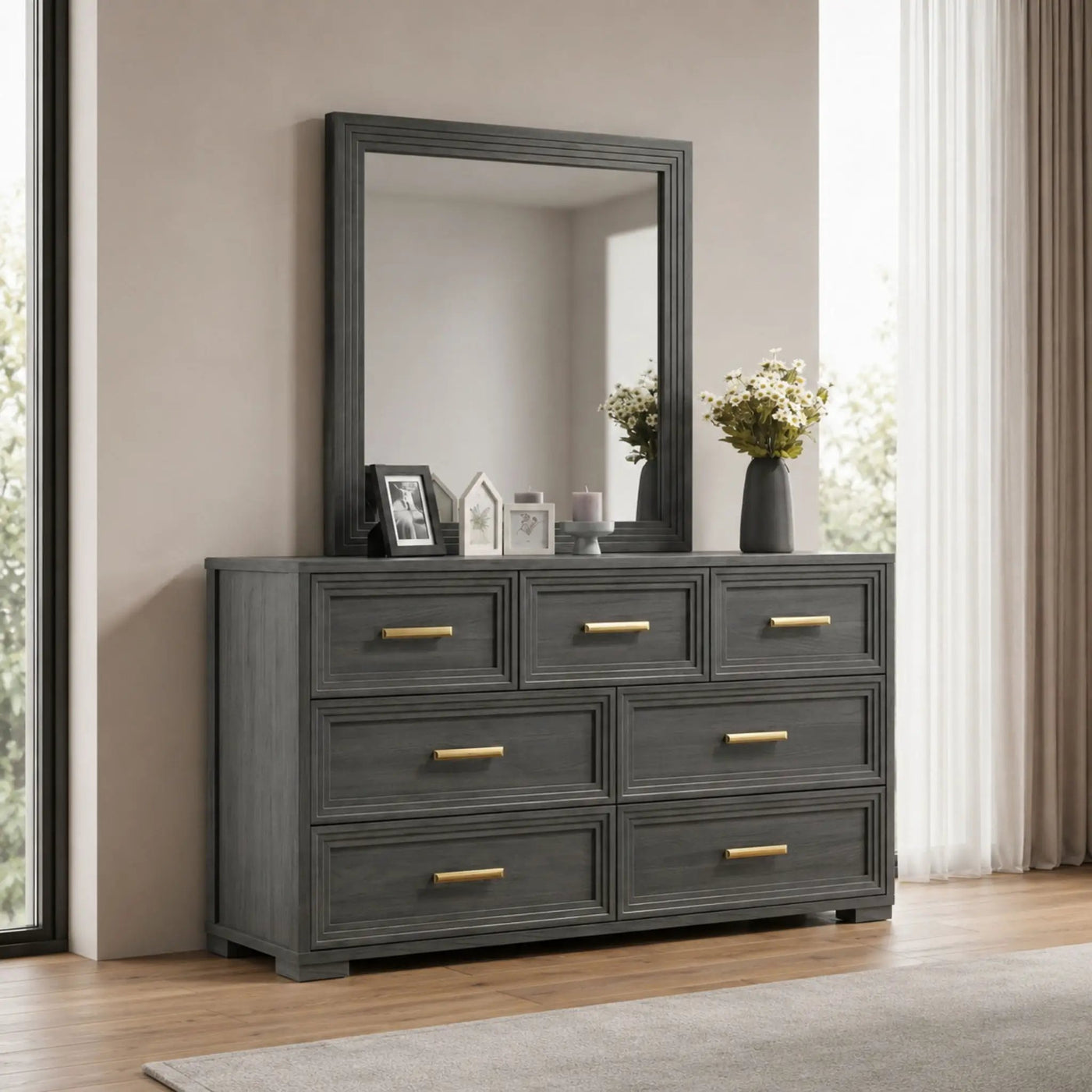 Colorado - Bedroom Set With Upholstered LED Headboard by HouseOfZazla