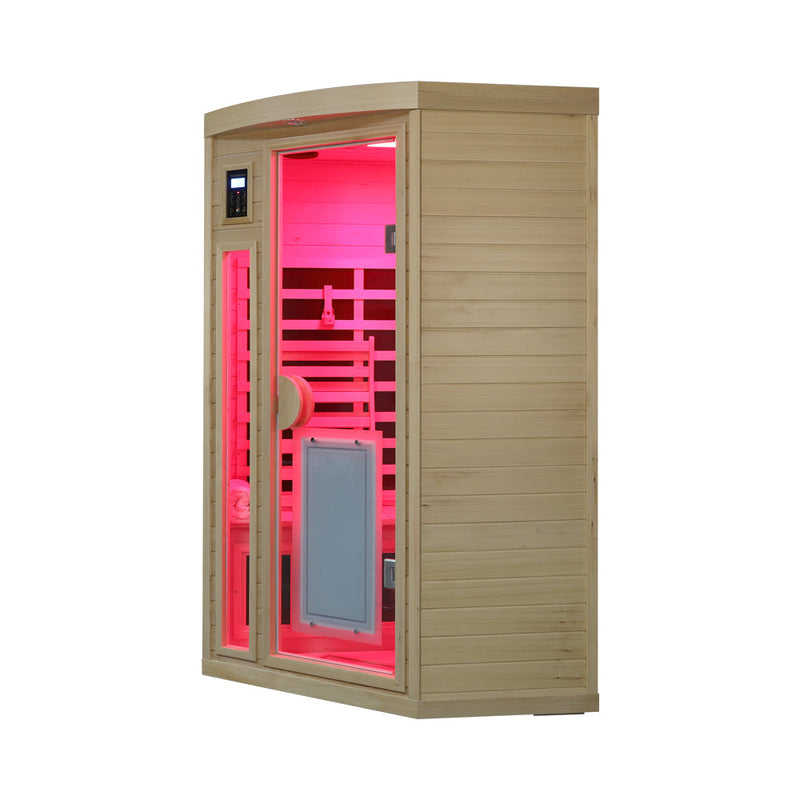 Hemlock Pentagonal Indoor Far Infrared Sauna Room with Digital Controls - Natural Hemlock, photo 2 of 5