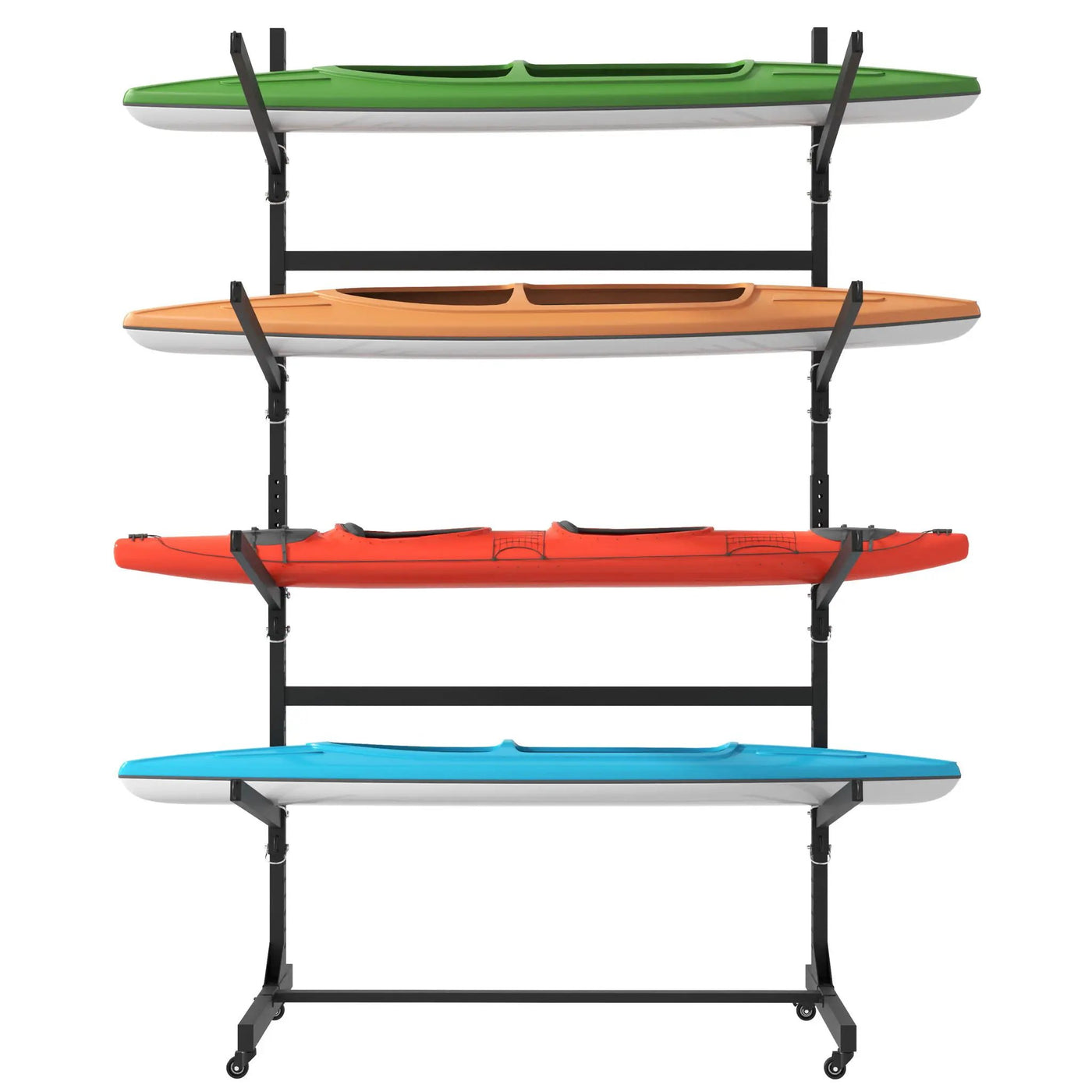 Freestanding Kayak Storage Rack With Lockable Wheels For Kayak, Canoe, Sup & Surfboard by HouseOfZazla