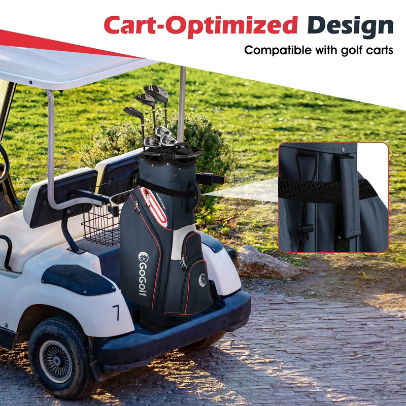 Golf Cart Bag Lightweight Portable Golf Club Organizer Bag by DirectDeals
