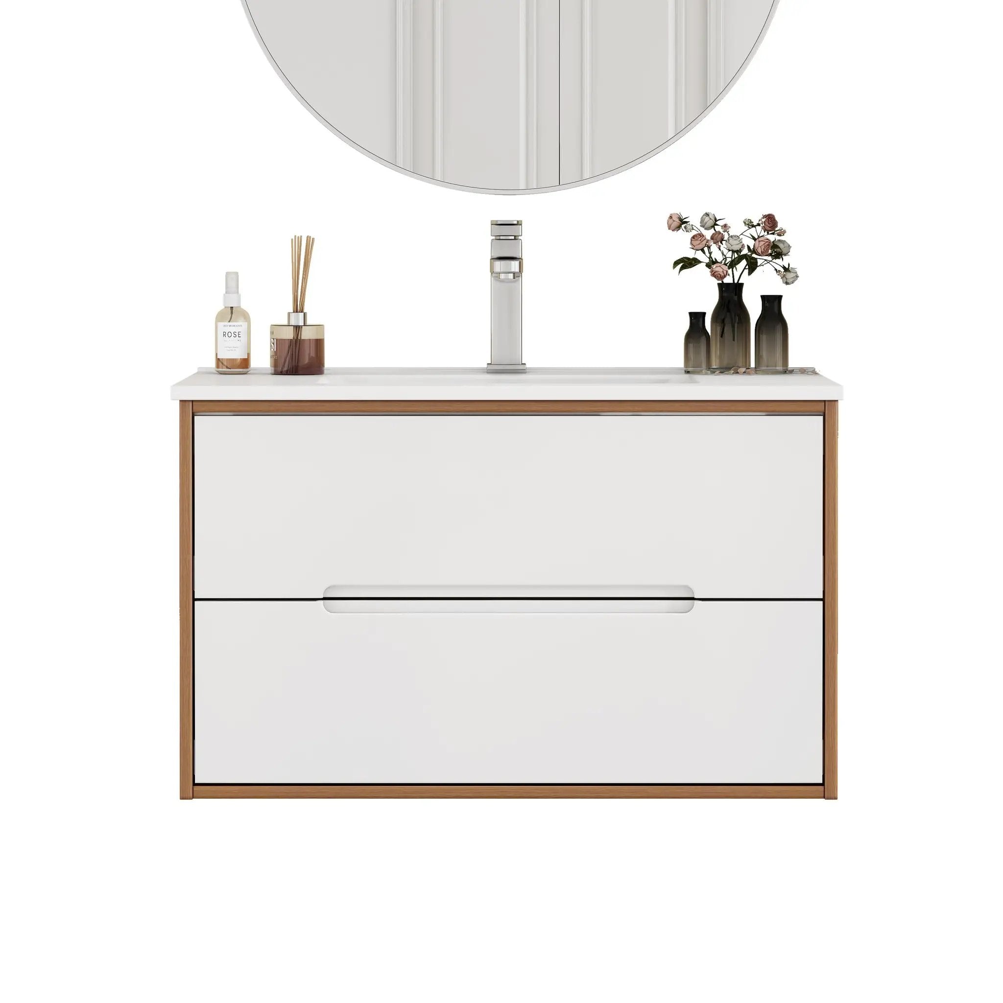 32-Inch Wall-Mounted Bathroom Vanity With Sink Combo by HouseOfZazla