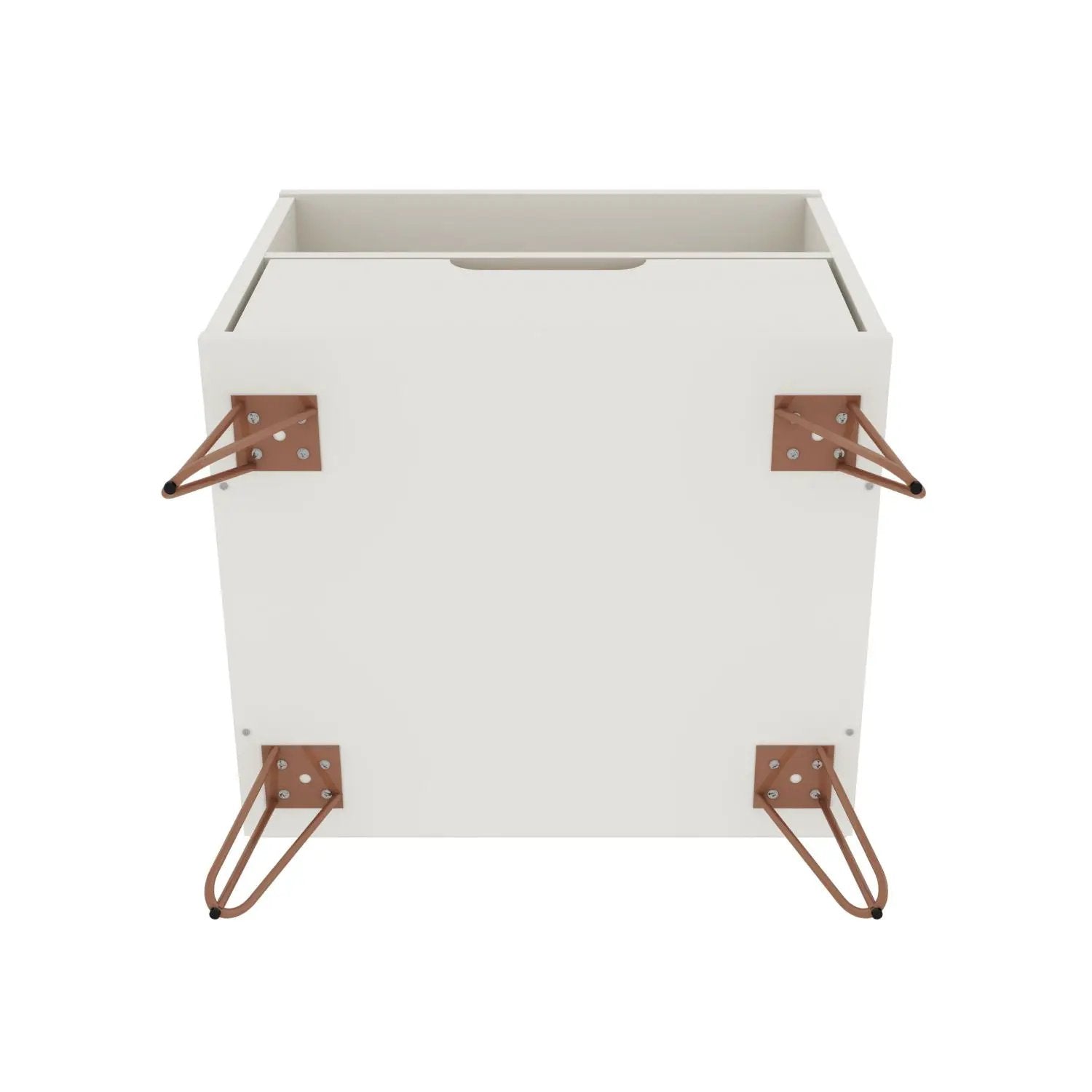 Rockefeller - Nightstand With 1 Drawer - Off White by HouseOfZazla