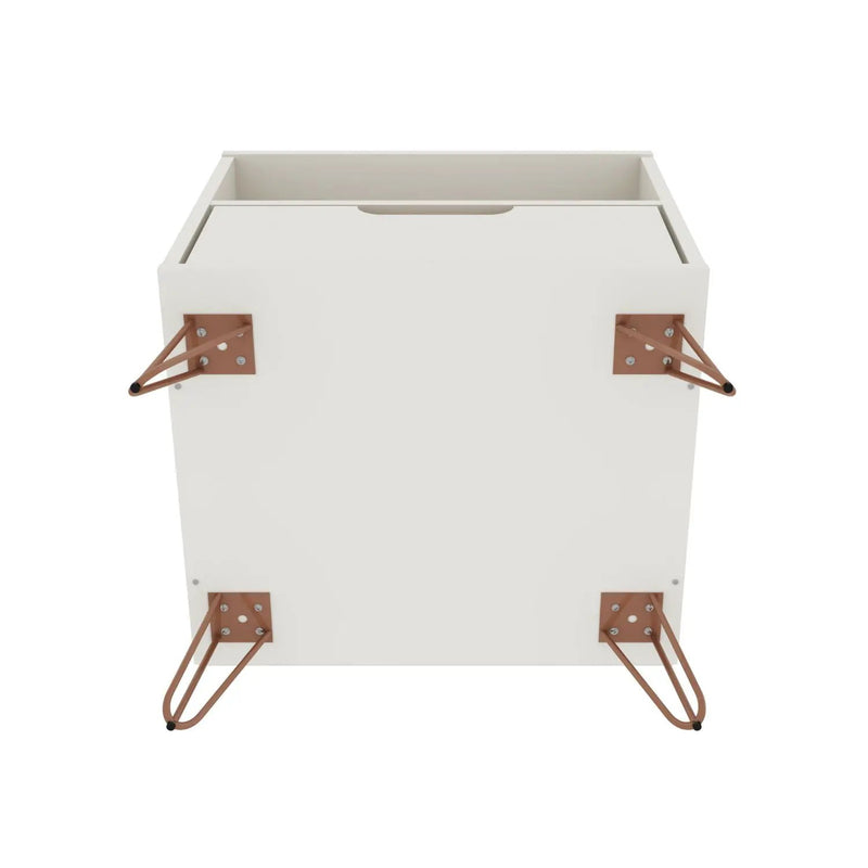 Rockefeller - Nightstand With 1 Drawer - Off White by HouseOfZazla