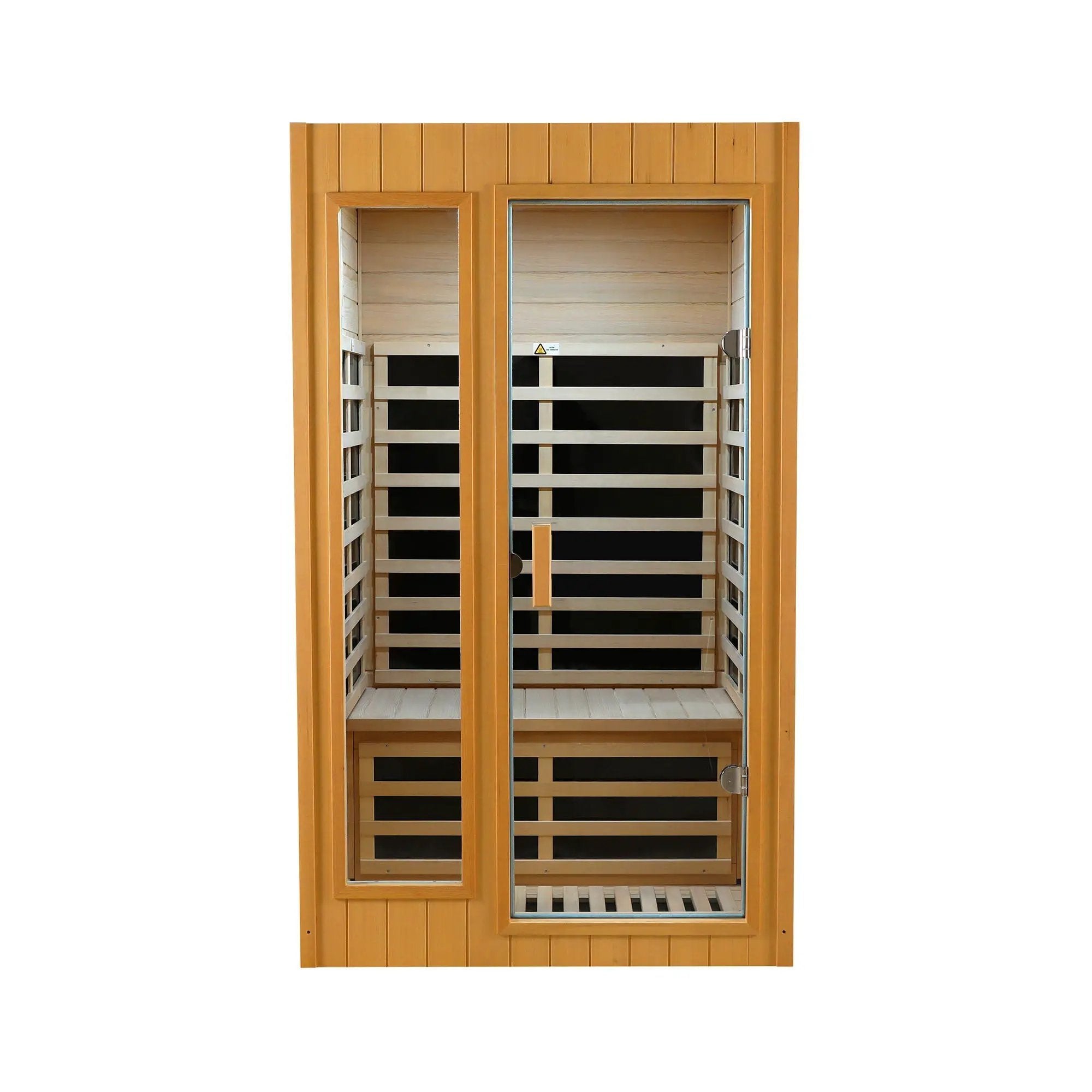 Hemlock Two-person far infrared roof embedded indoor sauna room by HouseOfZazla