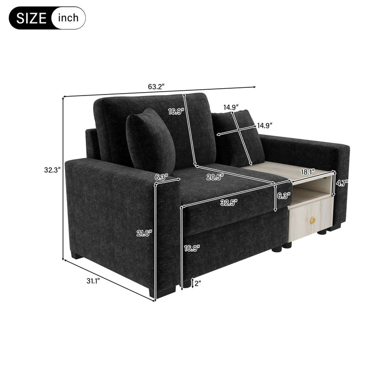 Modular Sofa Couch With Storage Armrest And Center Console by HouseOfZazla