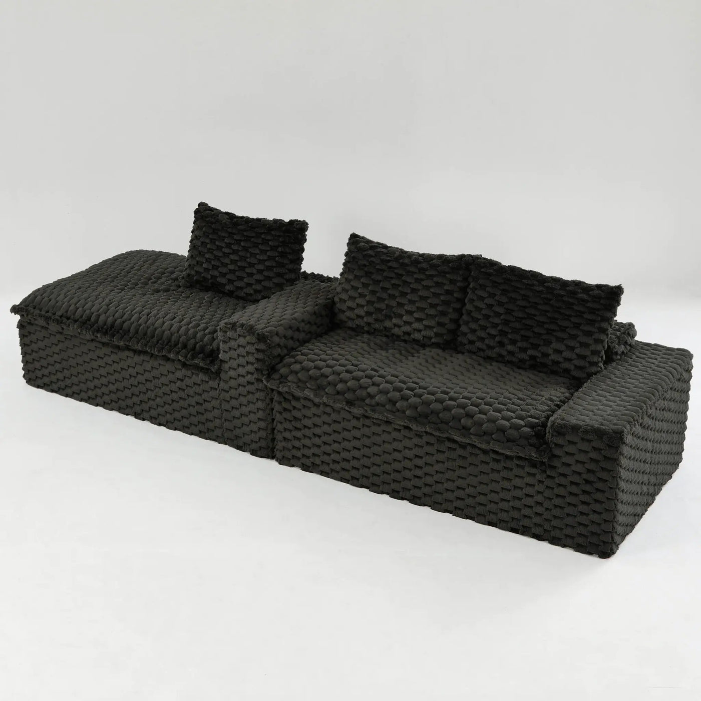Modular Sofa, Convertible Twin Seat With Chaise Lounge by HouseOfZazla