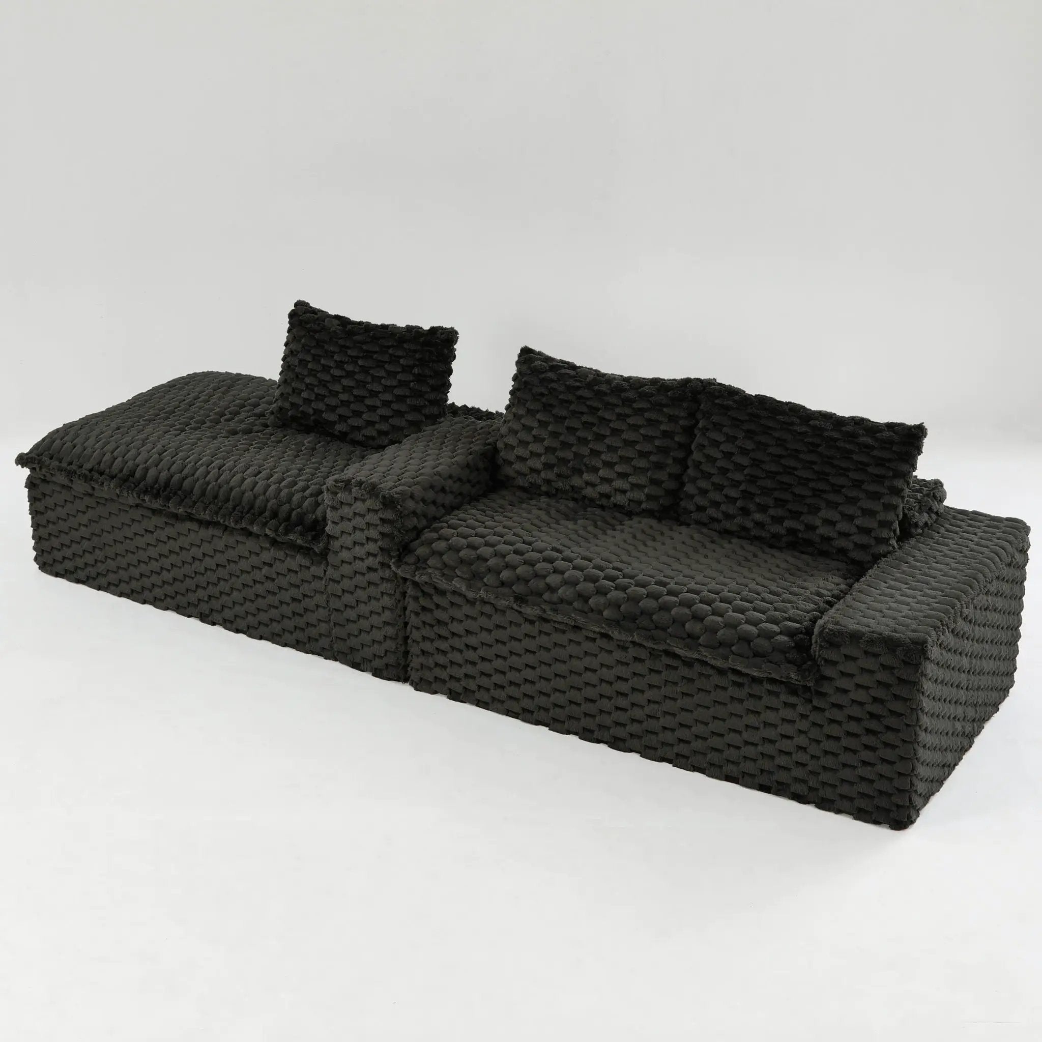 Modular Sofa, Convertible Twin Seat With Chaise Lounge by HouseOfZazla