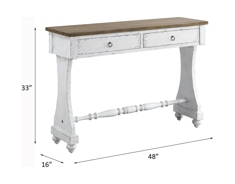 Carminda Console Table in Antique White by HouseOfZazla