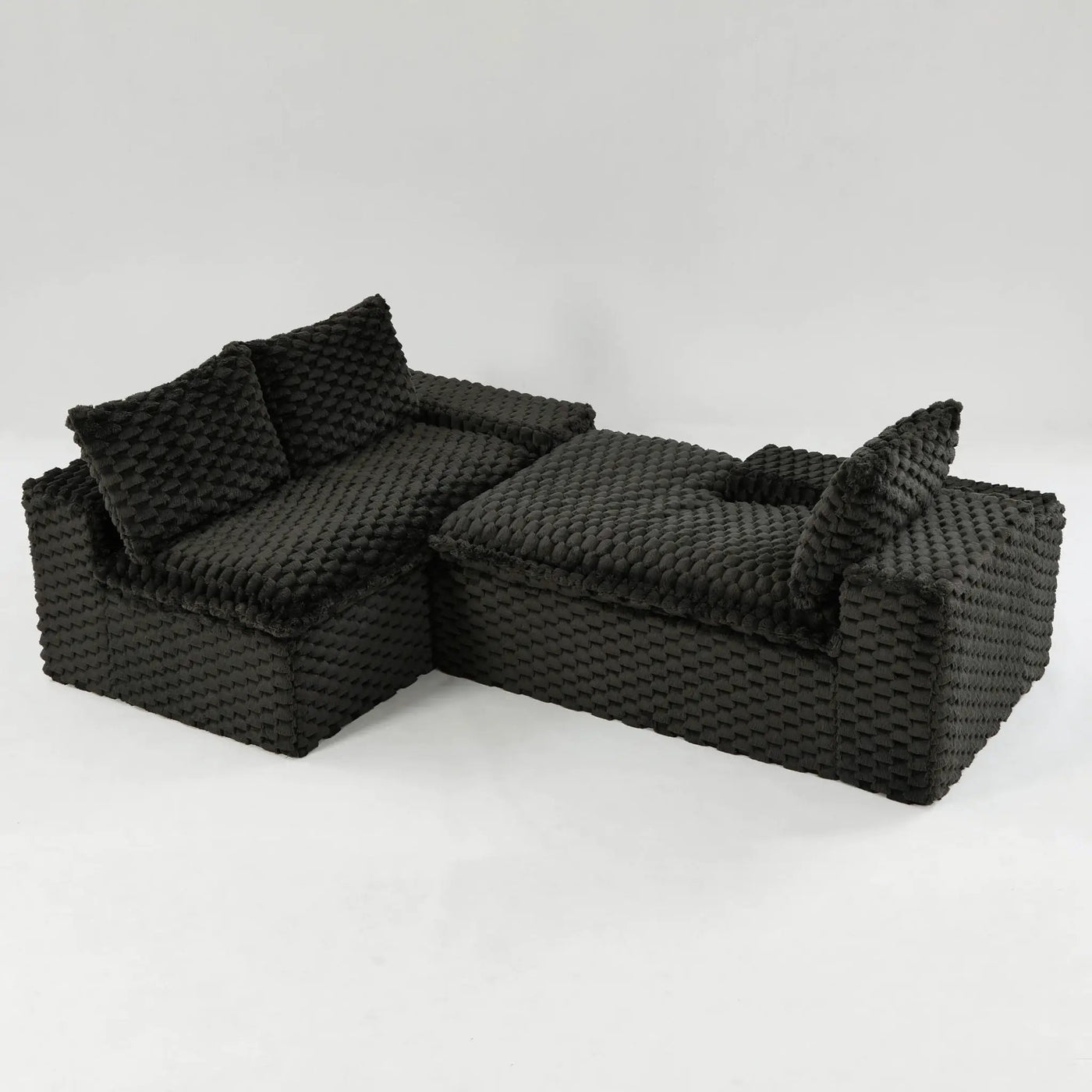 Modular Sofa, Convertible Twin Seat With Chaise Lounge by HouseOfZazla