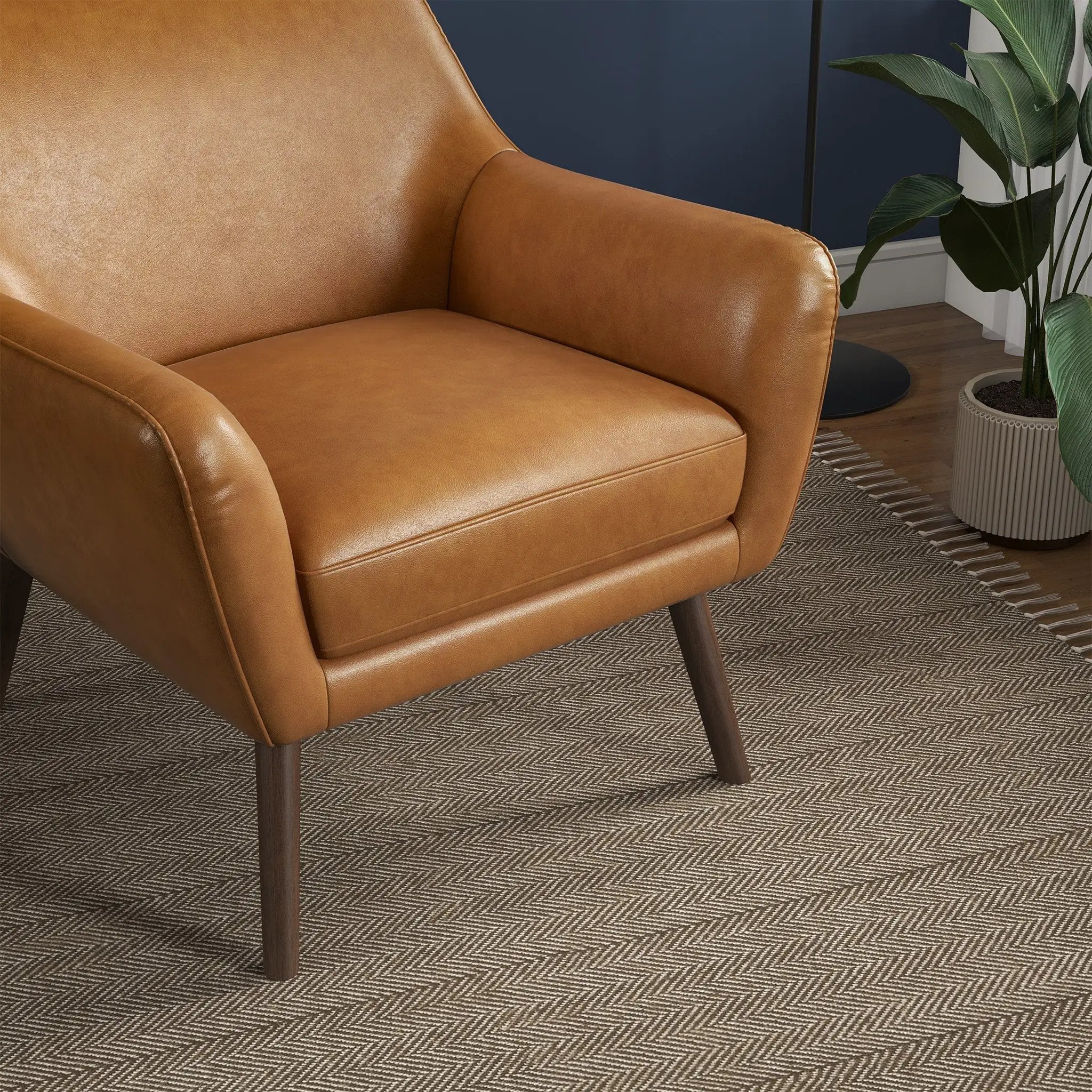 Panom Leather Lounge Chair by HouseOfZazla