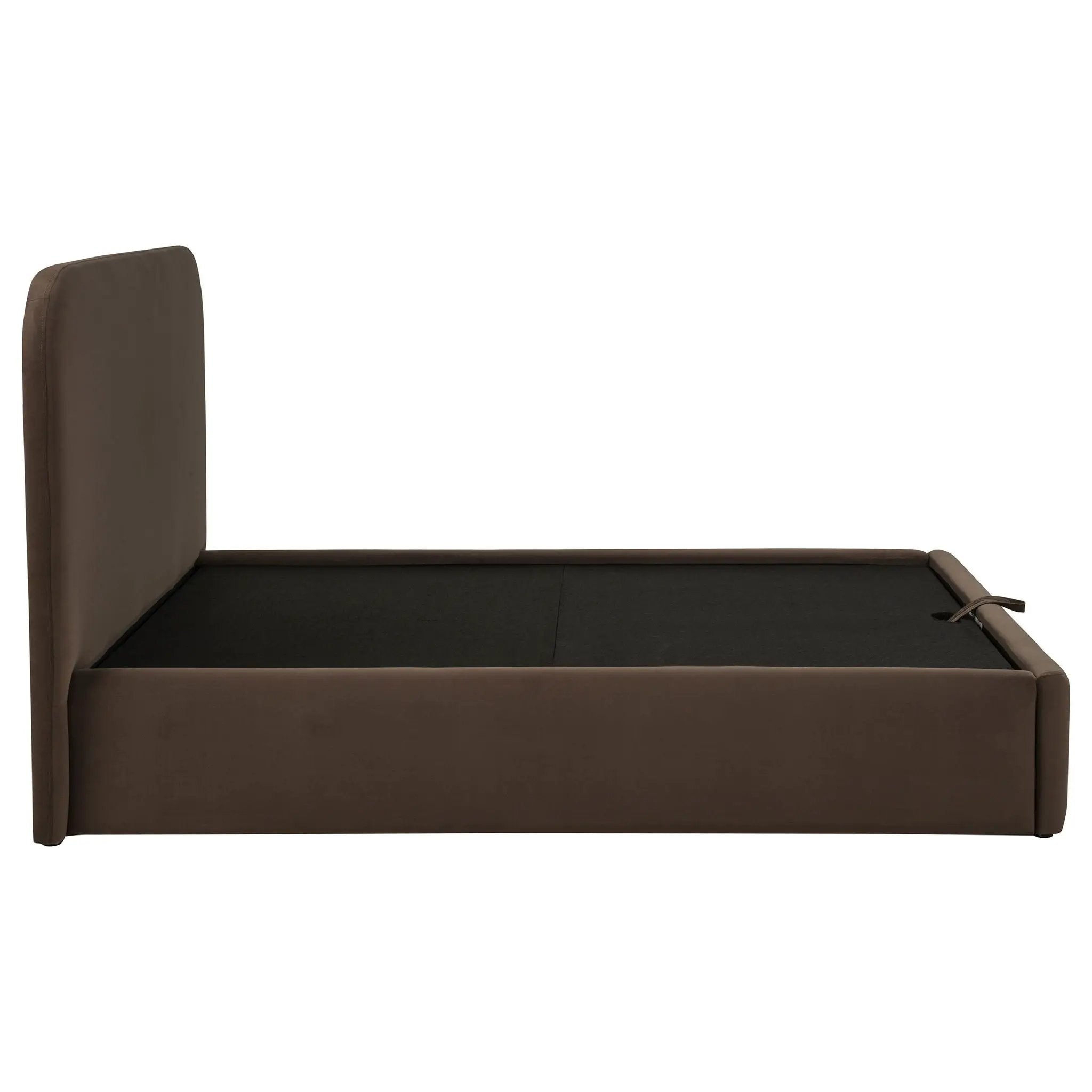Anders Upholstered Queen Storage Lift Platform Bed Chocolate by Unique Piece Furniture