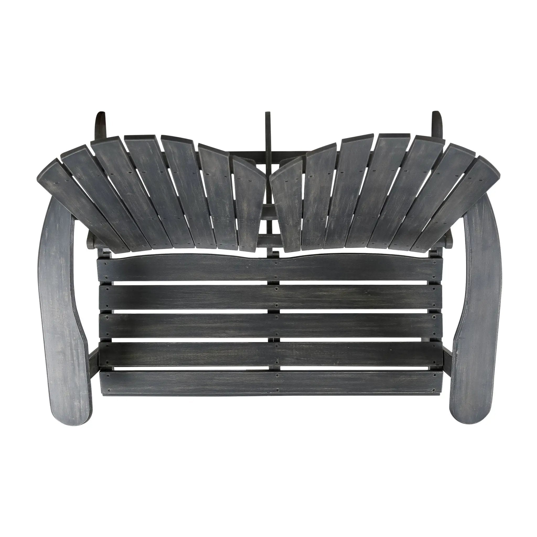 Outdoor Adirondack Rocking Loveseat With Hand Crafted Details by HouseOfZazla