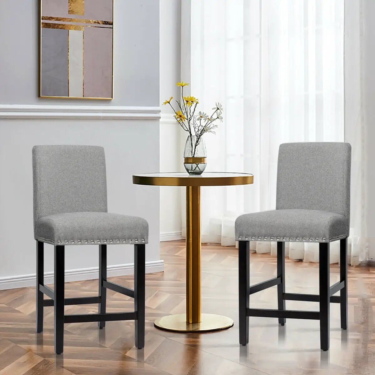 25 Inch Kitchen Chairs w/ Rubber Wood Legs by DirectDeals