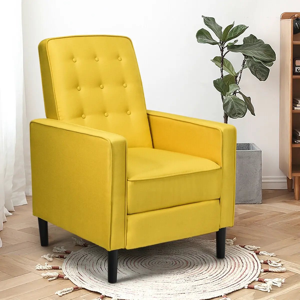 Mid-Century Push Back Recliner Chair by DirectDeals