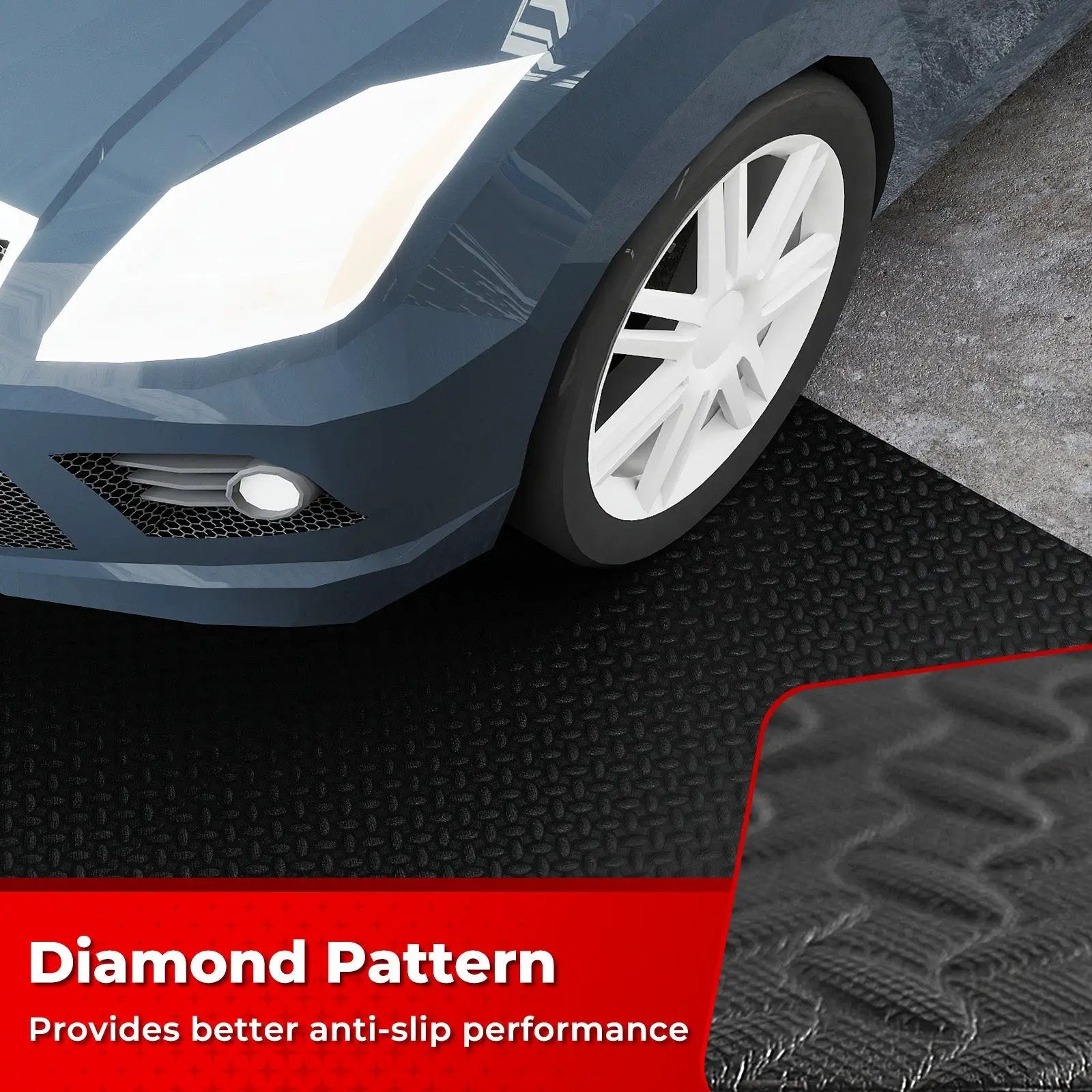 15.5 x 7.7 FT Garage Tool Mats 7 mm Thickened PE Mechanic Pads Pack of 4 by DirectDeals