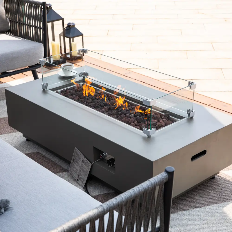 Propane Fire Pit Table Outdoor 50,000 BTU Firepits for Outside CSA Certified by EnvelorHome