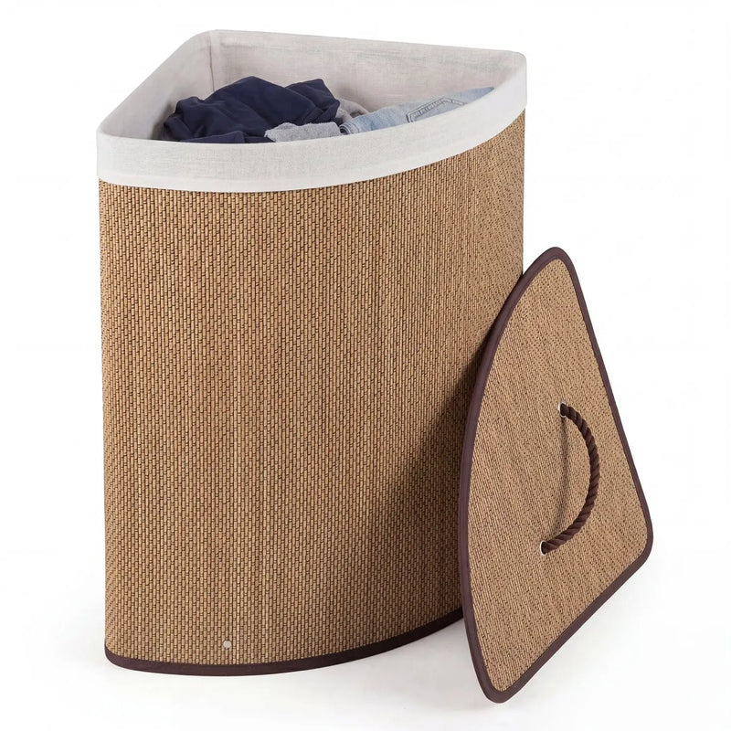 15 Gallon Bamboo Laundry Hamper with Removable Liner by DirectDeals
