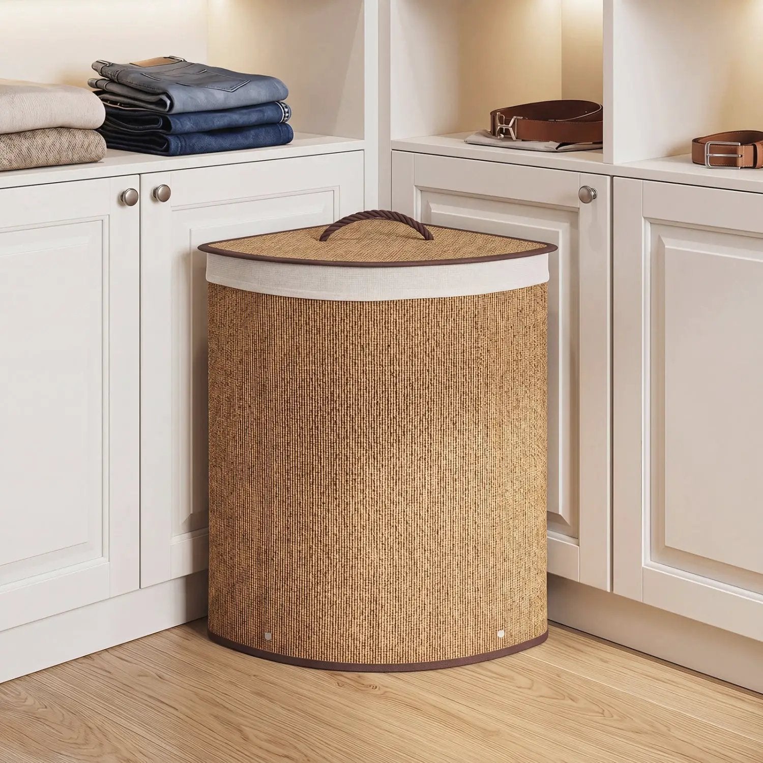 15 Gallon Bamboo Laundry Hamper with Removable Liner by DirectDeals