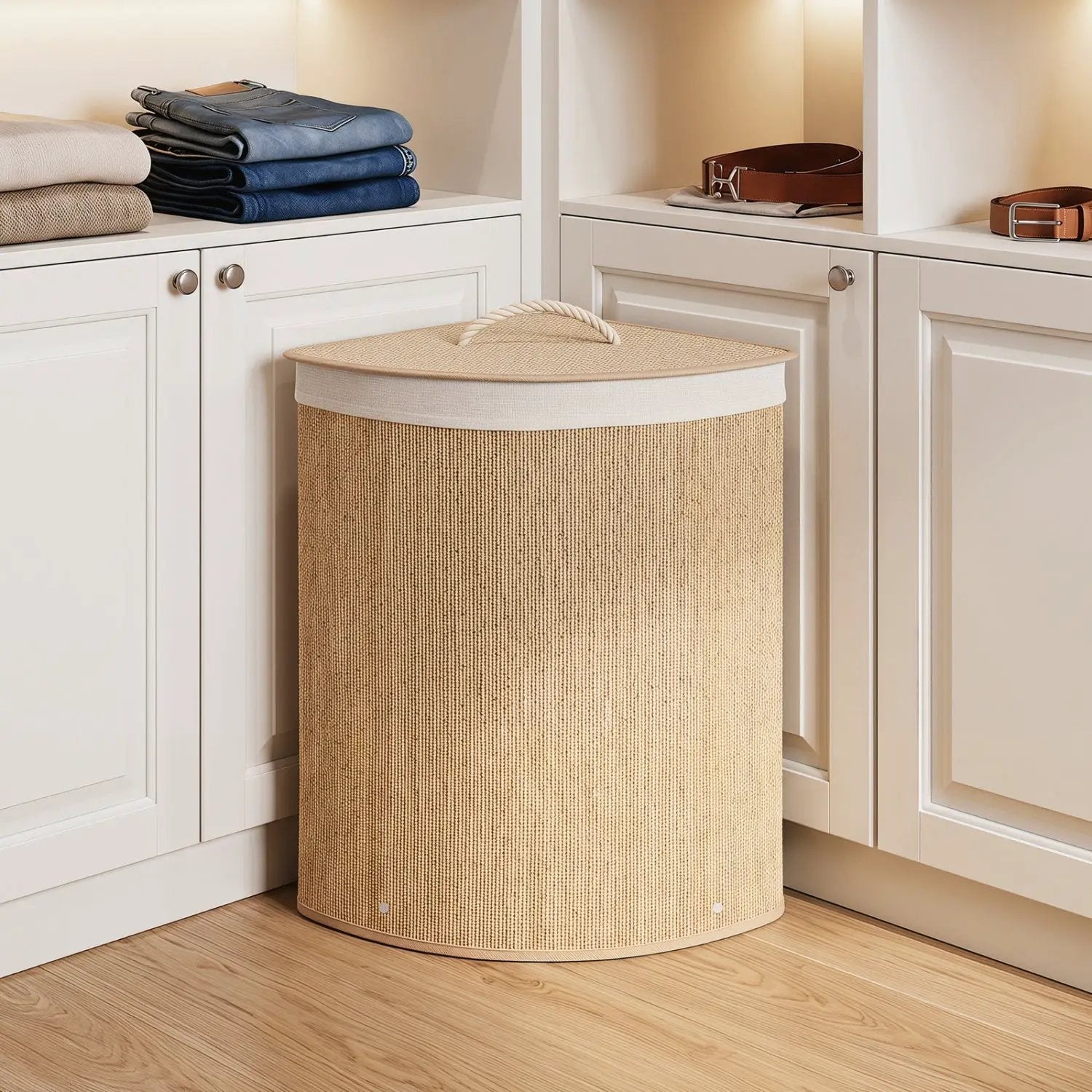 15 Gallon Bamboo Laundry Hamper with Removable Liner by DirectDeals
