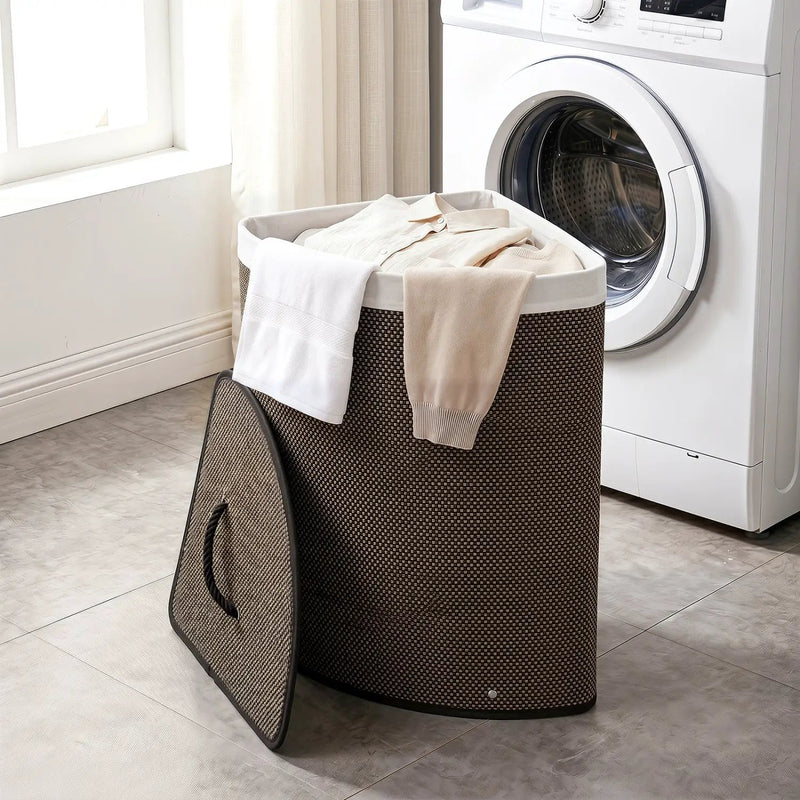 15 Gallon Bamboo Laundry Hamper with Removable Liner by DirectDeals