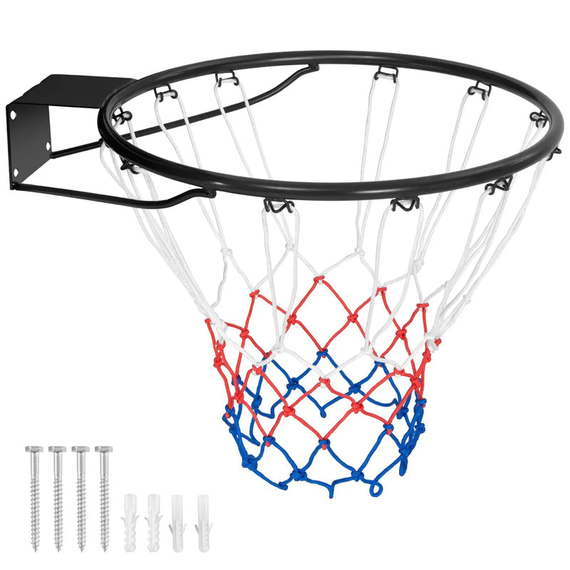 15 Inch Basketball Rim Goal Replacement with All Weather Net and Mounting Hardware by DirectDeals
