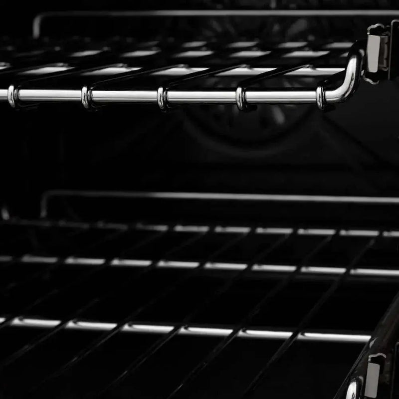 ZLINE 36" Autograph Dual Fuel Range, Black, Gold, RAZ-BLM-36-G by Farmhouse Kitchen and Bath