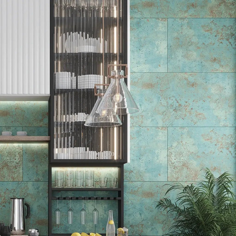 Viridian Green 18x48 Matte Ceramic Large Format Tile (4 pack, 22.98 sq ft/case) by Apollo Tile