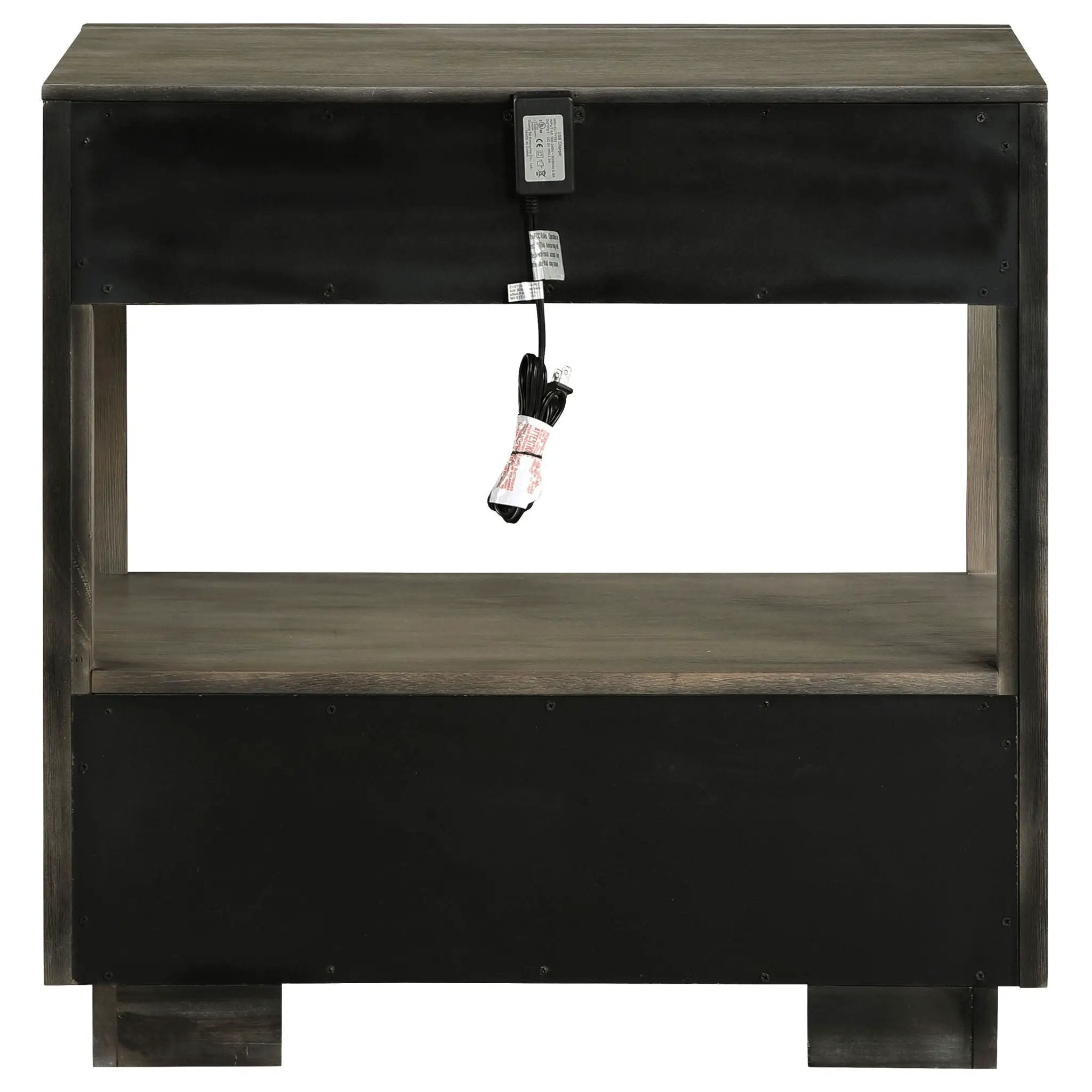 Durango 2-drawer Nightstand Bedside Table Taupe Oak by Unique Piece Furniture