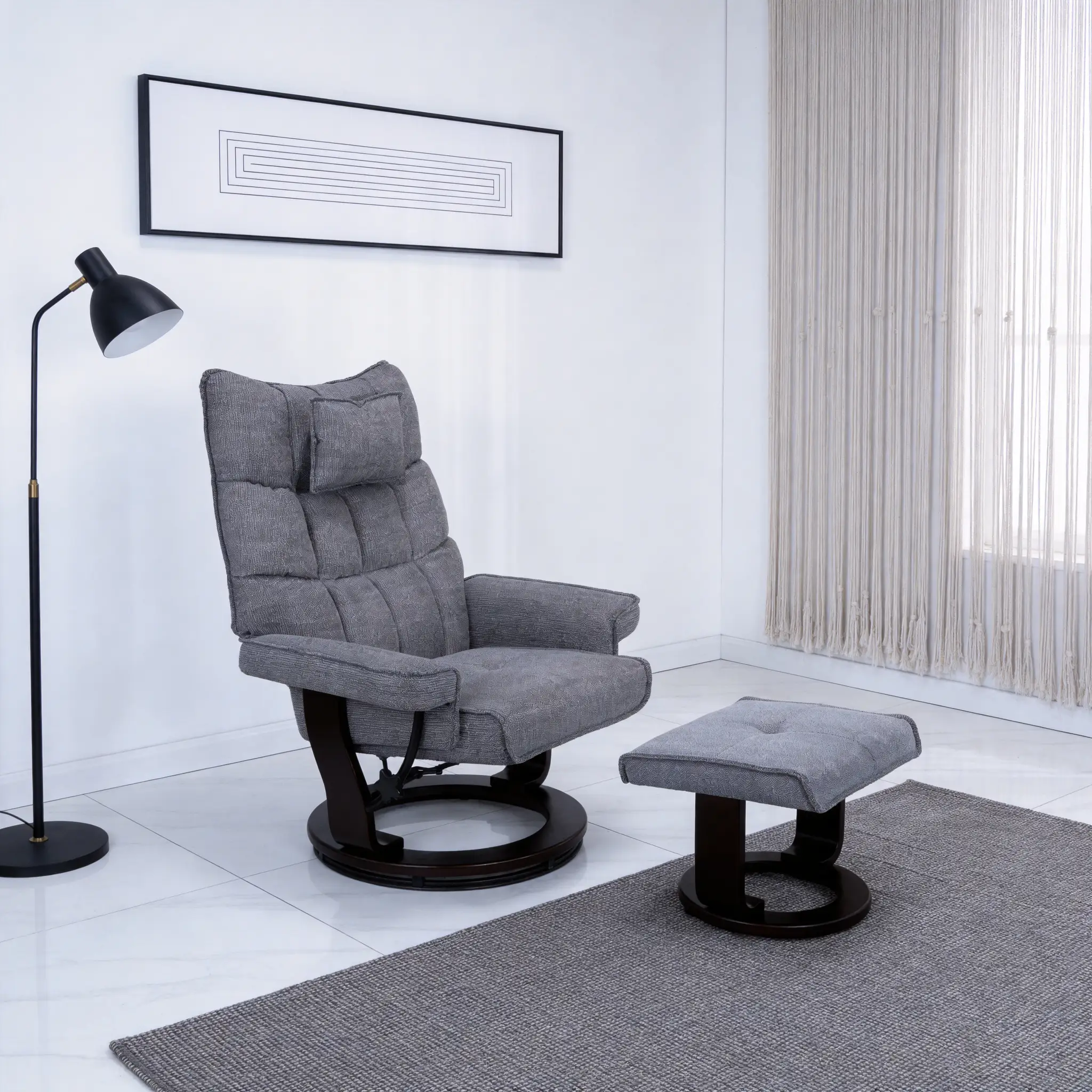 8-Point Massage Recliner with Ottoman by HouseOfZazla