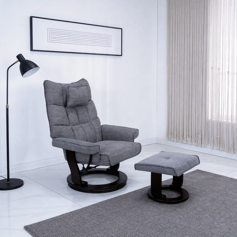 8-Point Massage Recliner with Ottoman by HouseOfZazla