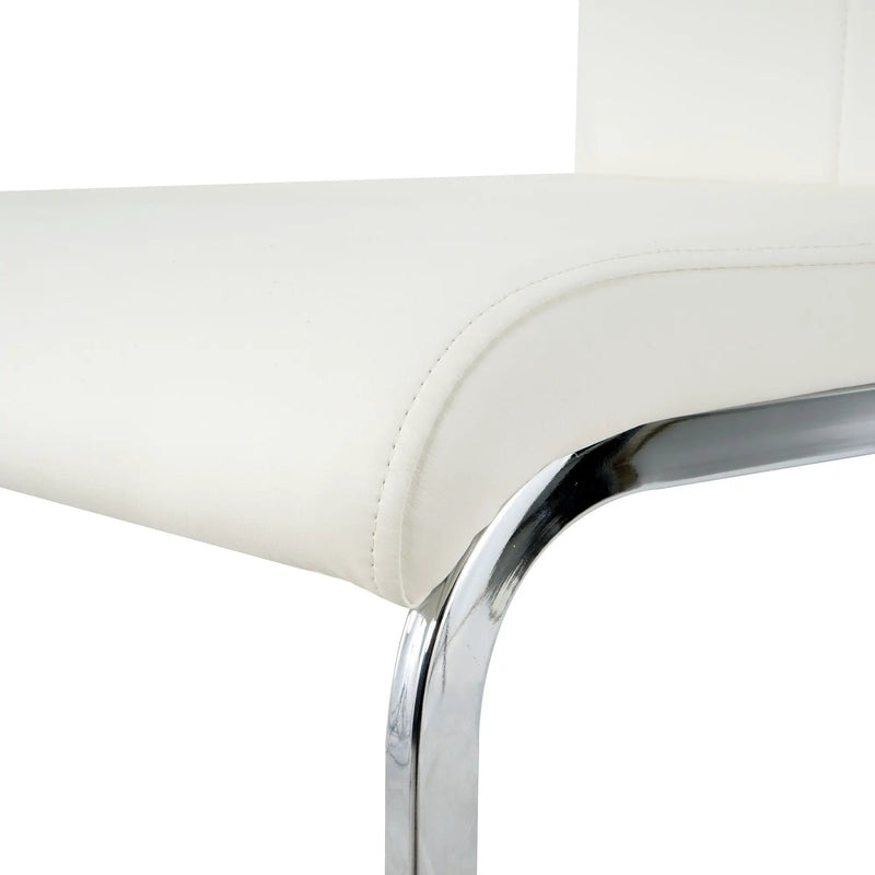 Modern Dining Chairs With Padded Seat And Metal Legs by HouseOfZazla