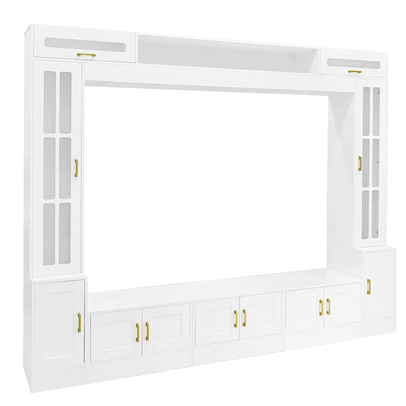 Wall Unit Entertainment Center With Bookshelves For TVs Up to 80" by HouseOfZazla