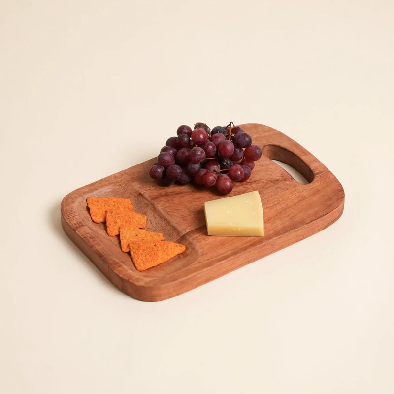 Acacia Wood Cutting Board with Built-In Handle by HouseOfZazla